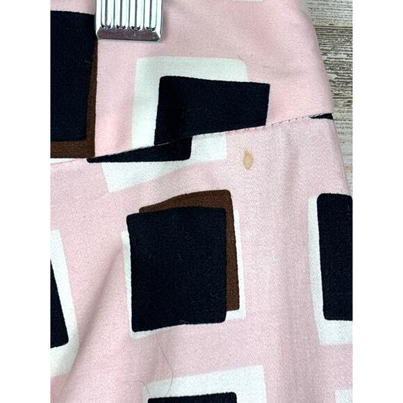 Kate Spade Womens 8 Pink Black Abstract Pencil Midi Business Work Skirt - Picture 6 of 7